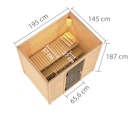 Vorschaubild Karibu Woodfeeling Sauna Selena - 38 mm Massivholz Aktionssauna