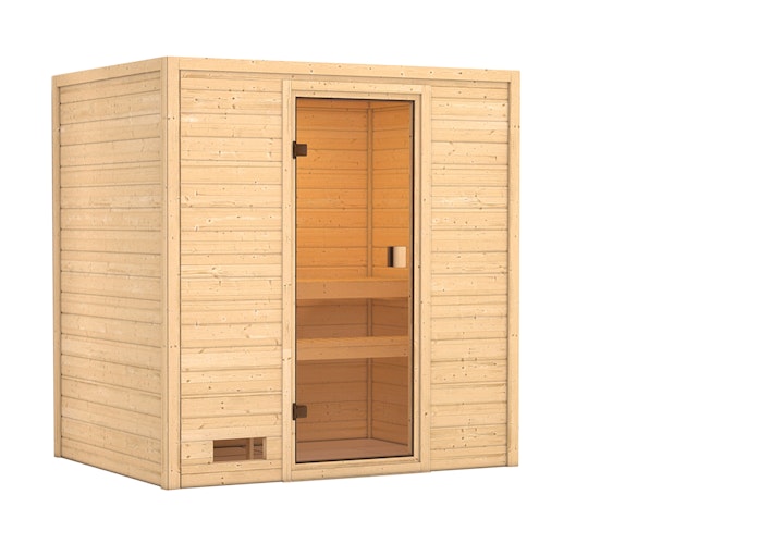 Karibu Woodfeeling Sauna Selena - 38 mm Massivholz Aktionssauna