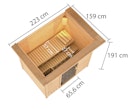 Vorschaubild Karibu Woodfeeling Sauna Selena - 38 mm Massivholz Aktionssauna
