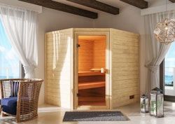Karibu Woodfeeling Sauna Elea - 38 mm Massivholz Aktionssauna