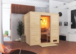 Karibu Woodfeeling Sauna Jara - 38 mm Massivholz Aktionssauna