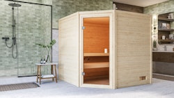 Karibu Woodfeeling Sauna Tilda - 38 mm Massivholz Aktionssauna