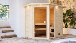 Karibu Woodfeeling Sauna Jada - 38 mm Massivholz Aktionssauna