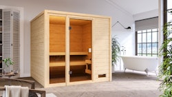 Karibu Woodfeeling Sauna Jutta - 38 mm Massivholz Aktionssauna