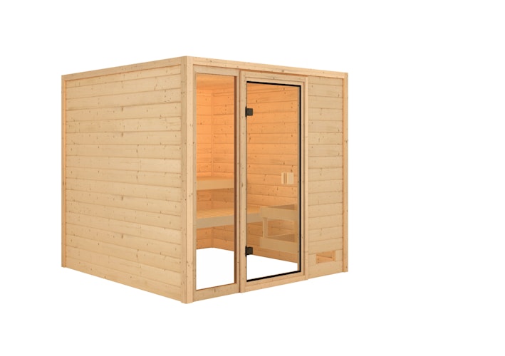 Karibu Woodfeeling Sauna Jutta - 38 mm Massivholz Aktionssauna