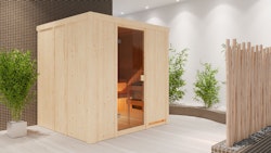 Karibu Woodfeeling Sauna Tromsö - 68 mm Aktionssauna