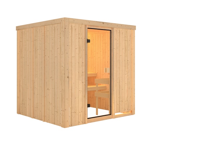 Karibu Woodfeeling Sauna Tromsö - 68 mm Aktionssauna