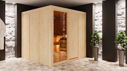 Karibu Woodfeeling Sauna Oulu - 68 mm Aktionssauna