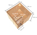 Vorschaubild Karibu Woodfeeling Sauna Oulu - 68 mm Aktionssauna