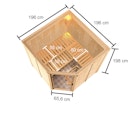 Vorschaubild Karibu Woodfeeling Sauna Kotka - 68 mm Aktionssauna