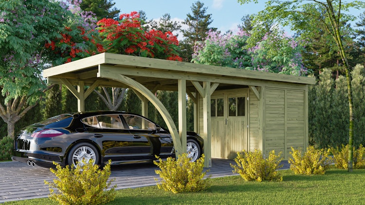 Karibu Carport Einzelcarport Classic Einzel 2 - kesseldruckimprägniert