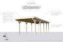 Vorschaubild Karibu Carport Doppelcarport Classic Doppel 2 - kesseldruckimprägniert