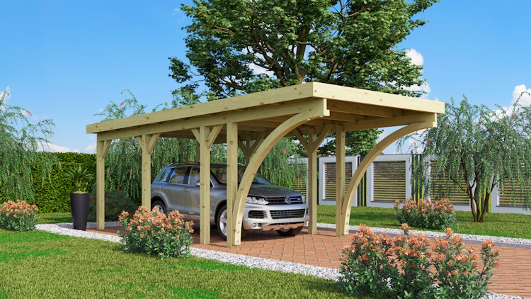 Karibu Carport Einzelcarport Classic Einzel 2 - kesseldruckimprägniert