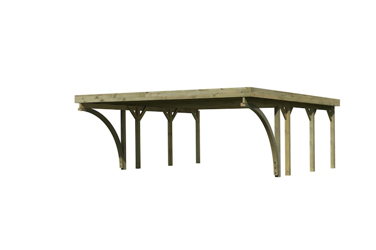 Karibu Carport Doppelcarport Classic Doppel 2 - kesseldruckimprägniert