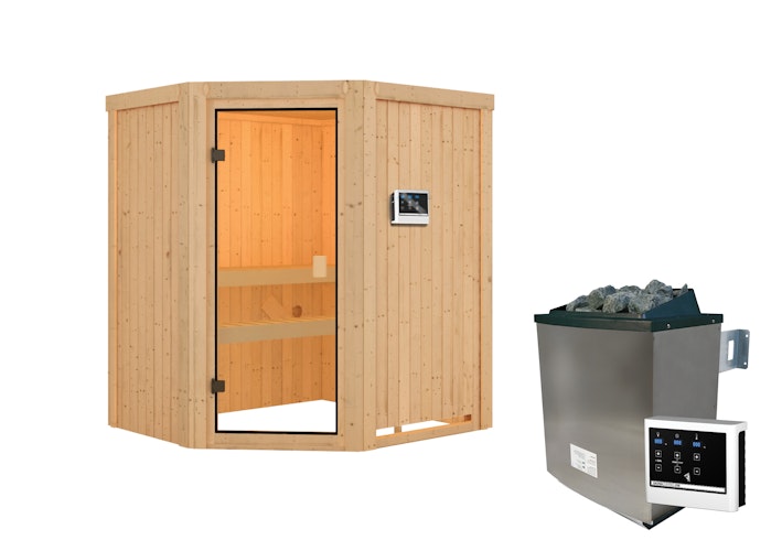 Karibu Woodfeeling Sauna Faurin - 68 mm Aktionssauna