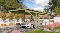 Karibu Carport Einzelcarport Eco 1/2 - kesseldruckimprägniert