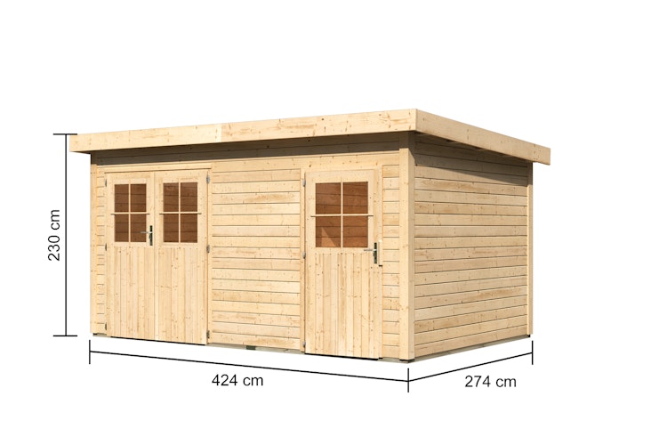 Karibu Woodfeeling Gartenhaus Mattrup - 28 mm