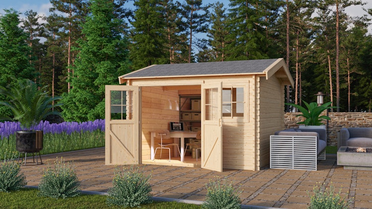 Karibu Woodfeeling Gartenhaus Felsenau 3/4/5 - 38 mm