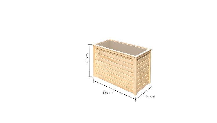 Karibu Hochbeet 1 - 460 l Fassungsvermögen 19 mm Wandstärke