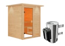 Vorschaubild Karibu Woodfeeling Sauna Sandra - 38 mm Massivholz Aktionssauna