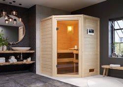 Karibu Woodfeeling Sauna Antonia - 38 mm Massivholz Aktionssauna