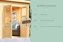 Vorschaubild Karibu Eco Gartenhaus Merseburg 5 inkl. Anbaudach - Sparset