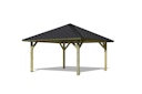 Vorschaubild Karibu 4-Eck Pavillon Holm 1/2 kesseldruckimprägniert Sparset inkl. Dachschindeln