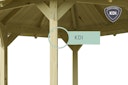 Vorschaubild Karibu 4-Eck Pavillon Holm 1/2 kesseldruckimprägniert Sparset inkl. Dachschindeln