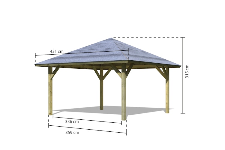 Karibu Pavillon Carport Kirn 1/2/3 - KDI