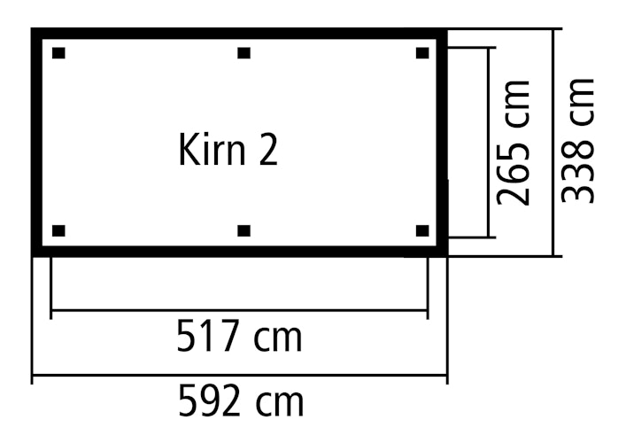 Karibu Pavillon Carport Kirn 1/2/3 - KDI