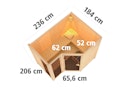 Vorschaubild Karibu Sauna Amara-Massivholzsauna 38 mm -Eckeinstieg - Exklusivoptik