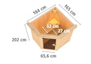 Vorschaubild Karibu Sauna Tonja - 68 mm Systemsauna - 230 Volt Plug & Play