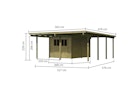 Vorschaubild Karibu Doppelcarport Eco 2 mit integriertem Abstellraum mittel - kesseldruckimprägniert