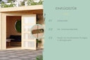Vorschaubild Karibu Woodfeeling Gartenhaus Schwandorf 3/5 inkl. 275 cm Schleppdach/Seiten- und Rückwand