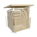 Vorschaubild Karibu Woodfeeling Gartenhaus Schwandorf 3/5 inkl. 275 cm Schleppdach/Seiten- und Rückwand