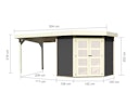 Vorschaubild Karibu Gartenhaus Gerätehaus Goldendorf 3 mit 280 cm Schleppdach - 19 mm