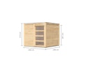 Vorschaubild Karibu Gartenhaus Qubic 1 mit Schiebetür - 19 mm