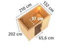 Vorschaubild Karibu Sauna Variado mit Fronteinstieg 68 mm