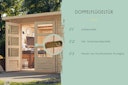 Vorschaubild Karibu Woodfeeling Gartenhaus Kerko 3/4/5/6 mit 240 cm Schleppdach - 19 mm