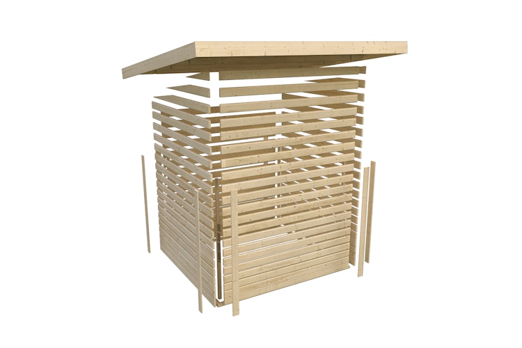 Karibu Woodfeeling Gartenhaus Kerko 3/4/5/6 mit 240 cm Schleppdach - 19 mm
