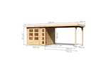 Vorschaubild Karibu Woodfeeling Gartenhaus Kerko 3/4/5 mit 280 cm Schleppdach inkl. Rückwand - 19 mm