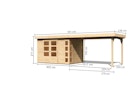 Vorschaubild Karibu Woodfeeling Gartenhaus Kerko 3/4/5 mit 280 cm Schleppdach inkl. Rückwand - 19 mm