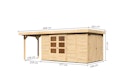Vorschaubild Karibu Woodfeeling Gartenhaus Retola 2/3/4/5/6 inkl. Anbauschrank u. 240 cm Schleppdach