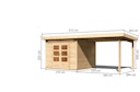 Vorschaubild Karibu Woodfeeling Gartenhaus Kandern 6/6,5/7/9 mit 300 cm Schleppdach