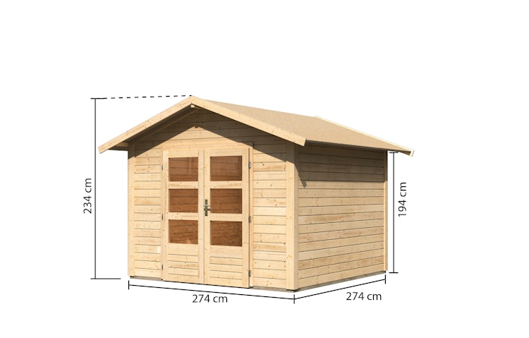 Karibu Woodfeeling Gartenhaus Talkau 3/4/6/8 - 28 mm