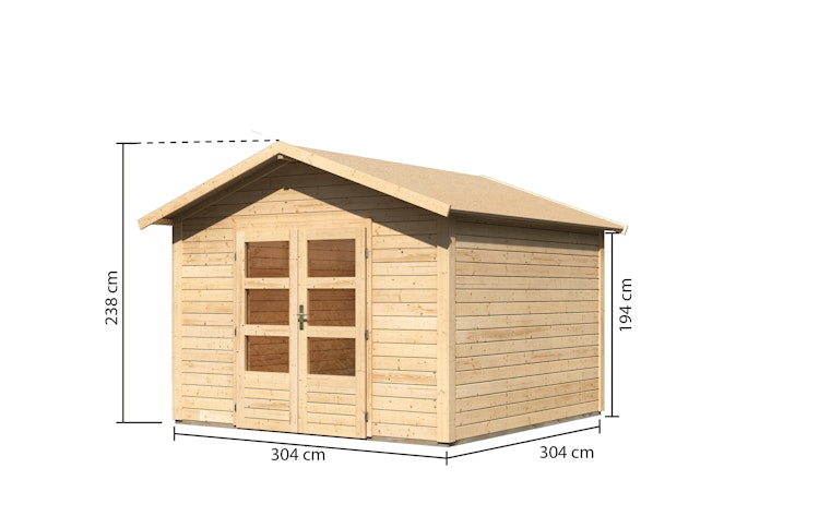 Karibu Woodfeeling Gartenhaus Talkau 3/4/6/8 - 28 mm
