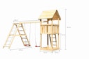 Vorschaubild Akubi Kinderspielturm Lotti inkl. Doppelschaukel und Klettergerüst
