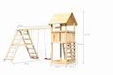 Vorschaubild Akubi Kinderspielturm Lotti inkl. Doppelschaukel, Klettergerüst und Kletterwand