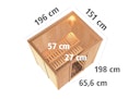 Vorschaubild Karibu Sauna Fanja - 68 mm Systemsauna - 230 Volt Plug & Play