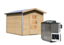 Vorschaubild Karibu Bosse 1 - 38 mm Gartensauna mit Vorraum und Satteldach